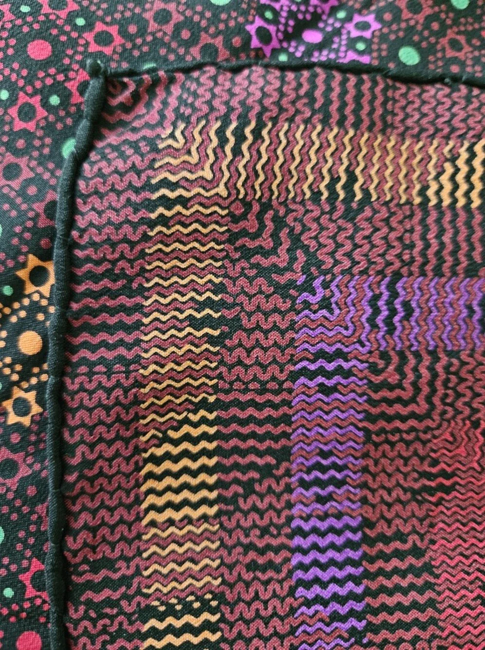 MISSONI Italy Silk Square Geometric Floral Pattern Border Scarf | SZ 33